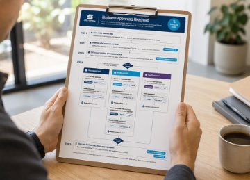 Person looking at the Business Approvals Roadmap